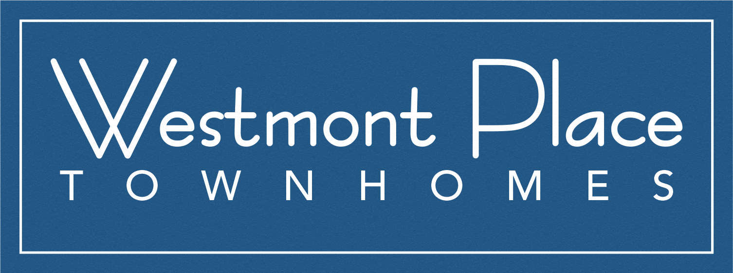 Blue logo at Westmont Place Townhomes, Santa Cruz, CA